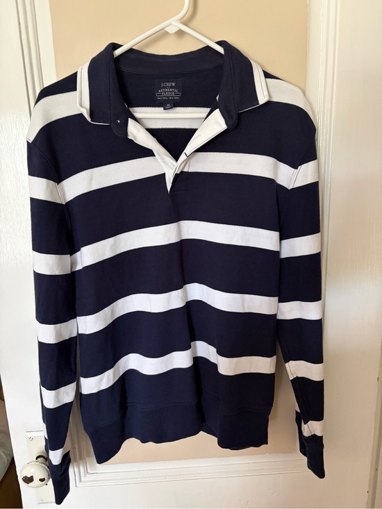 J. Crew Other - J. Crew Navy and White Striped Rugby Polo